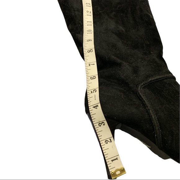 CONNIE Black Suede Pointed Over the Knee Boots Size 10 - Picture 9 of 13